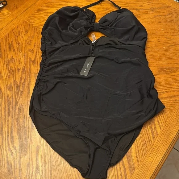 Tempt Me Cutout One Piece Tummy Control High Waisted Halter swimsuit - Picture 5 of 6